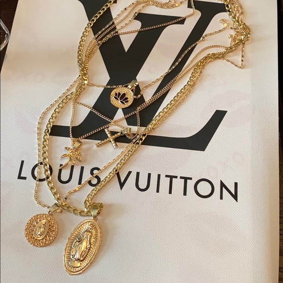 Lotus & Mary Layered Cross Gold Chain Necklace - Picture 6 of 9